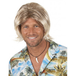 Perruque blonde surfeur homme  