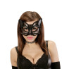 Demi masque chat sexy en dentelle femme  