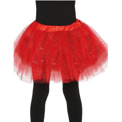 Tutu rouge √† paillettes fille  