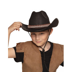 Chapeau cowboy noir enfant  