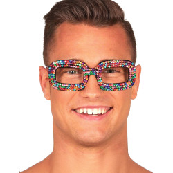 Lunettes pop multicolores adulte  