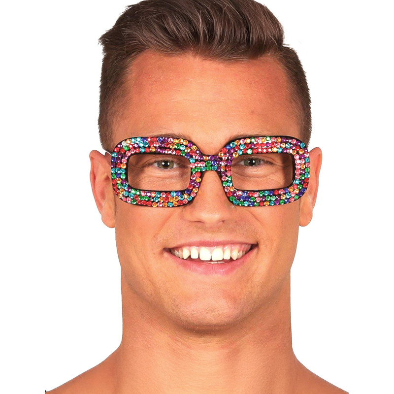 Lunettes pop multicolores adulte  