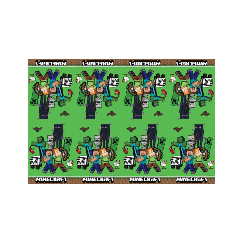 Nappe en plastique Minecraft 120X180cm  