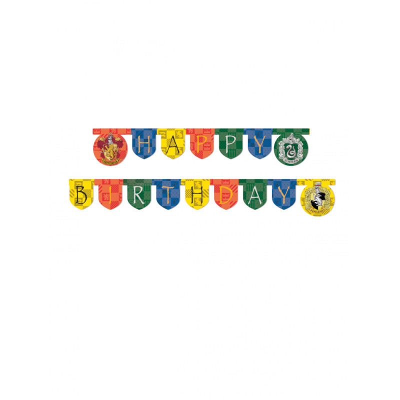 Guirlande en carton Happy Birthday Harry Potter 2 m  