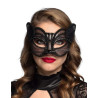 Loup chat en dentelle noire femme  