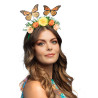 Serre-t√™te fleurs et papillon adulte  