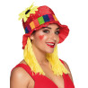 Chapeau haut de forme rouge avec tournesol  