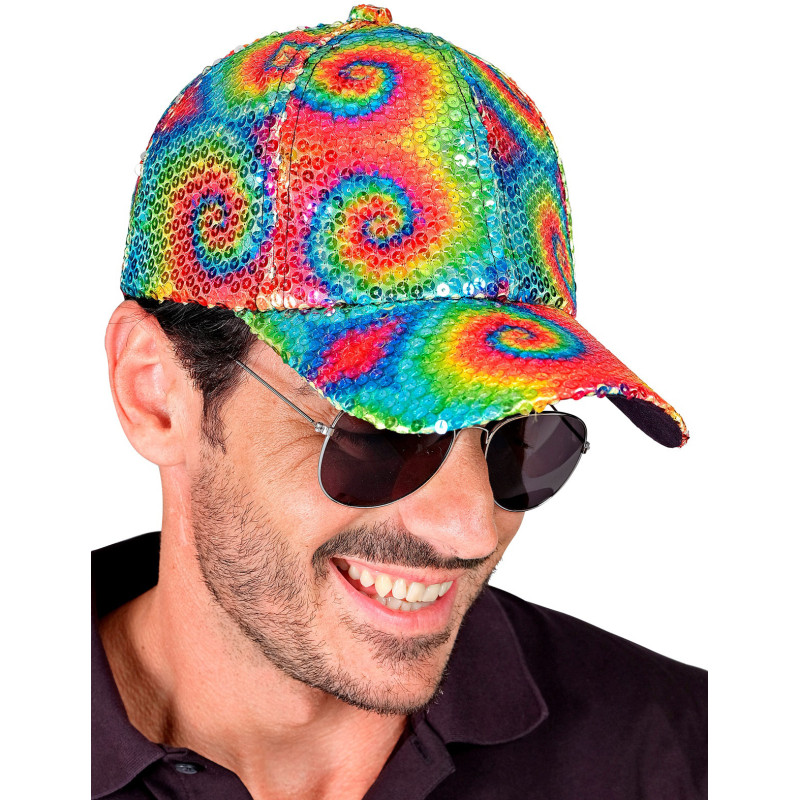 Casquette √† sequins tie and dye adulte  