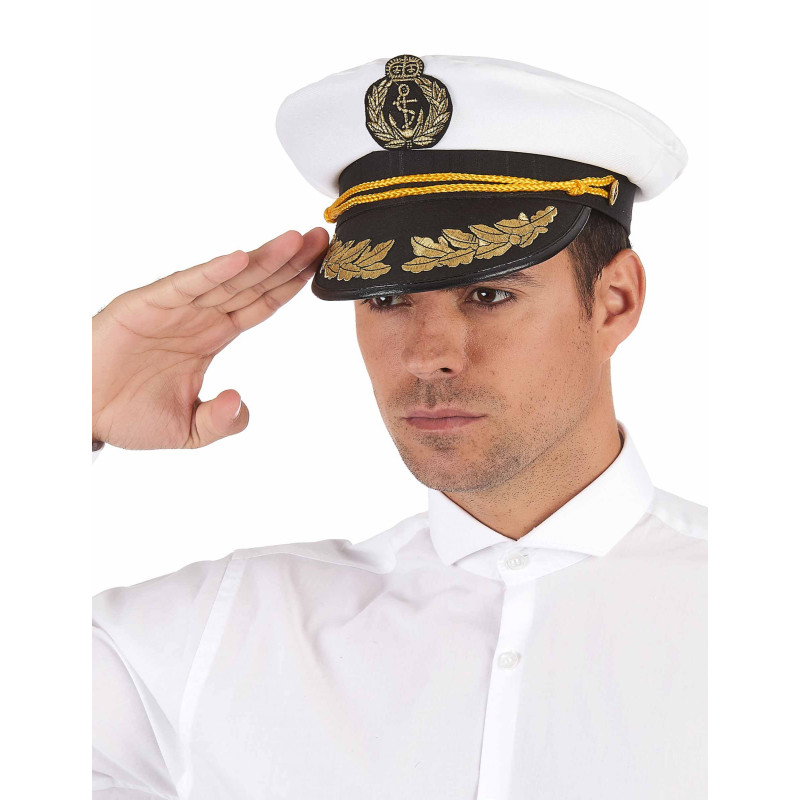 Casquette capitaine marin adulte  