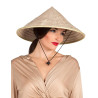 Chapeau chinois naturel adulte  