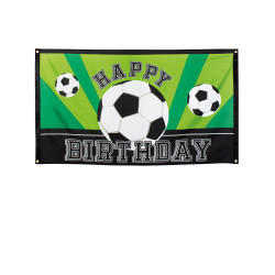 Banni√®re Happy birthday Foot party 90 X 150 cm  