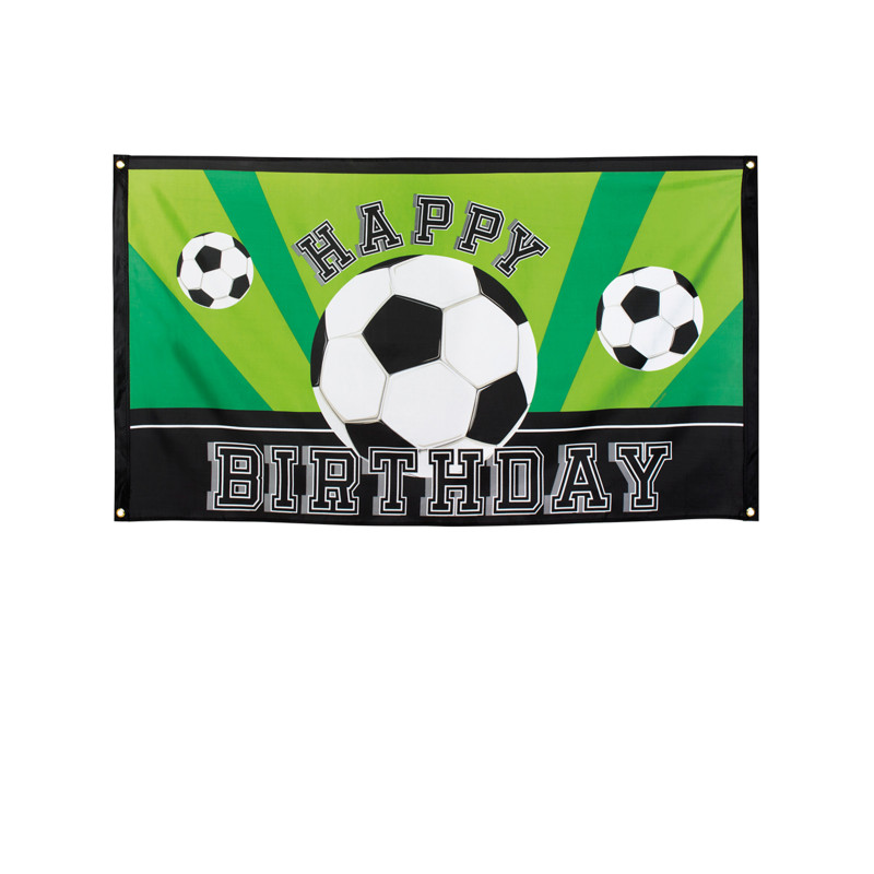 Banni√®re Happy birthday Foot party 90 X 150 cm  