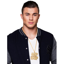 Collier Hip Hop dor√© adulte  