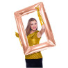 Ballon en aluminium Cadre rectangulaire rose gold 85 x 60 cm  