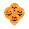 4 Ballons LED citrouille Halloween 27,5 cm  