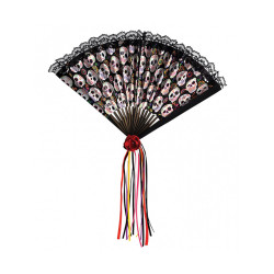 Eventail Dia de los muertos 42 cm adulte  