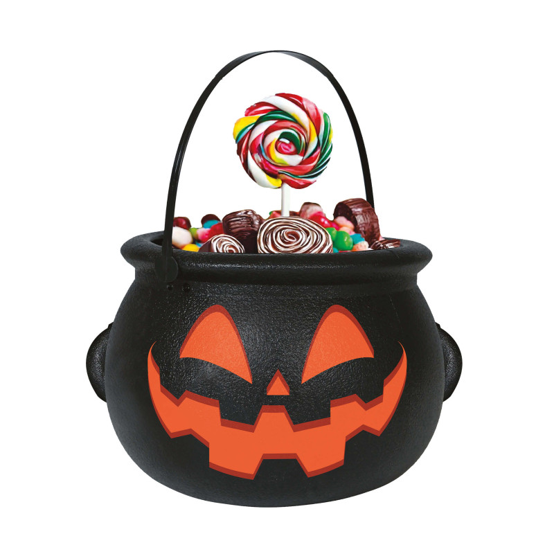 Chaudron citrouille noire 16 cm  