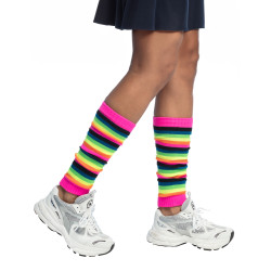 Jambi√®res arc-en-ciel fluo adulte  