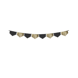 Guirlande en papier √† franges noires et dor√©es 3 m pour anniversaire  