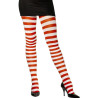 Collants ray√©s rouge et blanc femme  