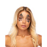 Strass adh√©sifs pour visage arlequine du mal  