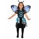 Déguisement de Papillon noir & bleu Fille - Costume papillon fille animaux The Duck