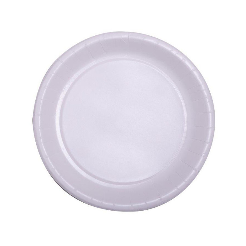 50 Assiettes en carton blanc 22 cm  