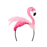 Serre-t√™te flamant rose plume rose adulte  