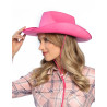 Chapeau cowboy rose adulte  