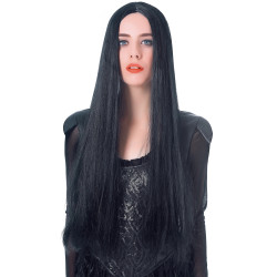 Perruque tr√®s longue noire femme - 75cm  
