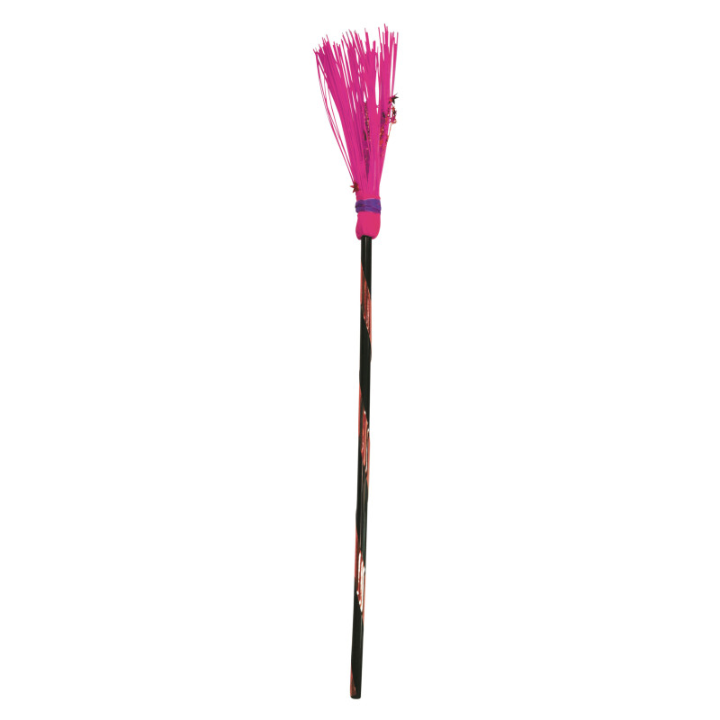 Balai sorci√®re rose 95 cm  