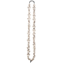 Collier t√™tes de mort blanches Halloween  