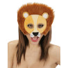 Demi masque peluche lion adulte  