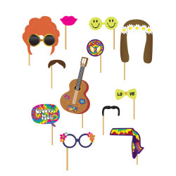 Kit photobooth Hippie 12 pi√®ces  