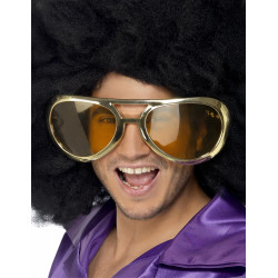 Lunettes g√©antes dor√©s adulte  