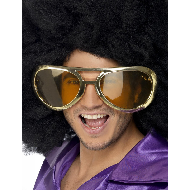 Lunettes g√©antes dor√©s adulte  