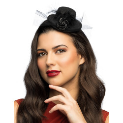 Mini chapeau noir femme  