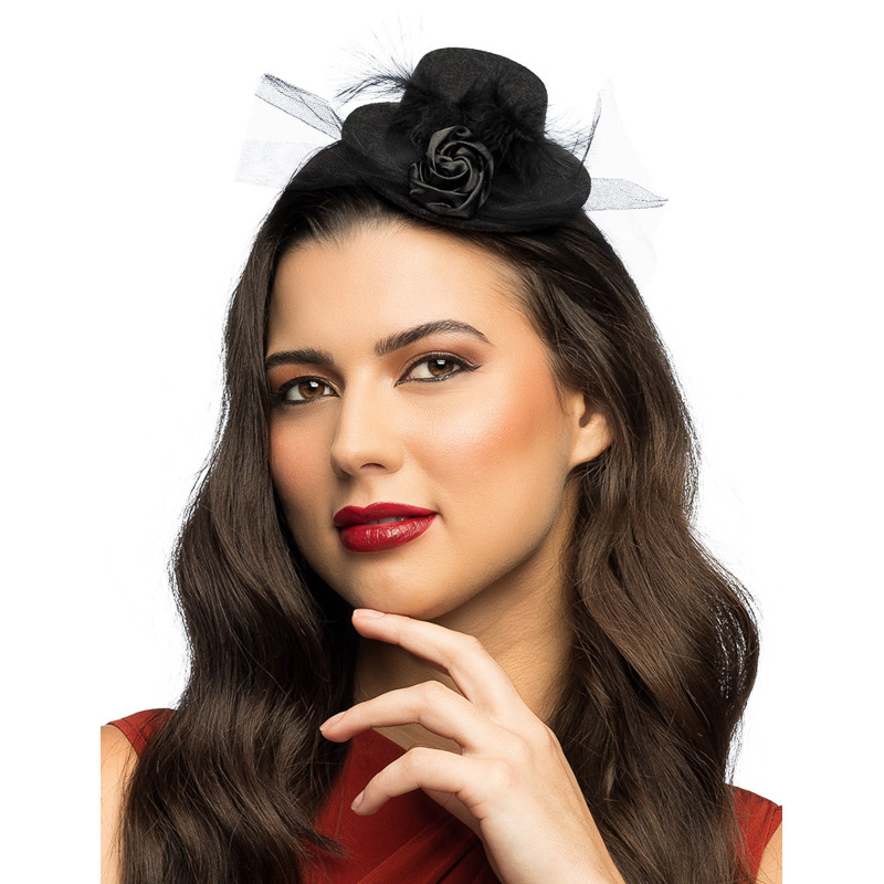 Mini chapeau noir femme  
