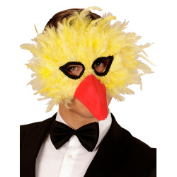 Masque √† plumes oiseau jaune adulte  