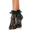 Socquettes en dentelle noire femme  