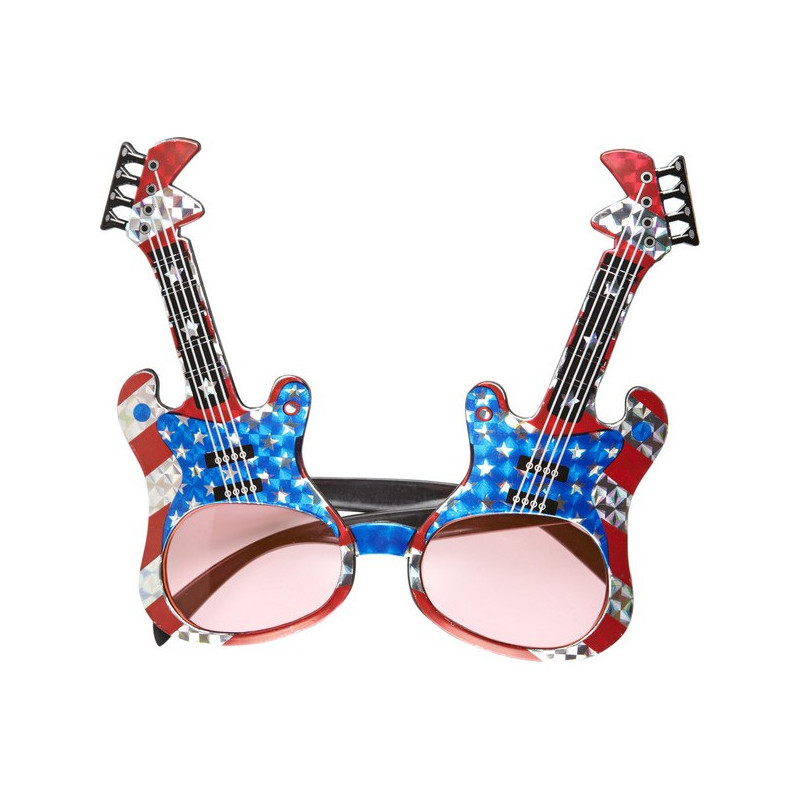 Lunettes guitare rock am√©ricaine adulte  