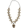 Collier t√™te de mort et os adulte Halloween  