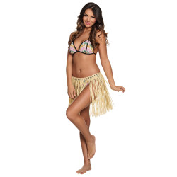 Jupe hawa√Øenne courte naturelle raphia adulte  