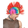 Perruque punk multicolore homme  