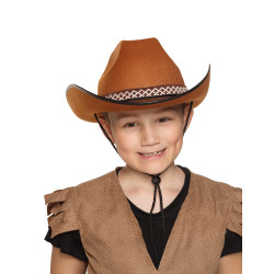Chapeau cowboy marron enfant  