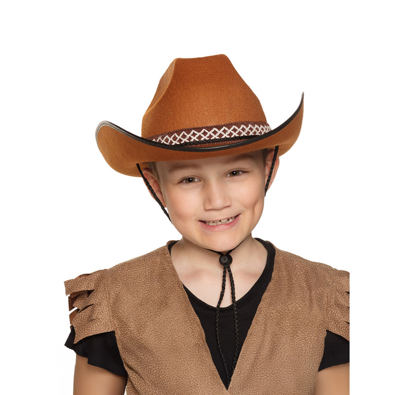 Chapeau cowboy marron enfant  
