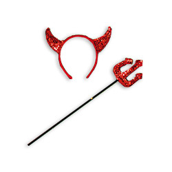 Kit diablesse avec sequins femme Halloween  