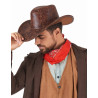 Chapeau de cowboy marron imitation cuir adulte  