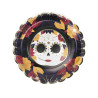 8 Assiettes festonn√©es en carton Dia de los muertos 23 cm  