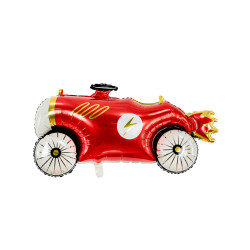 Ballon aluminium voiture de course rouge 111 x 63 cm  